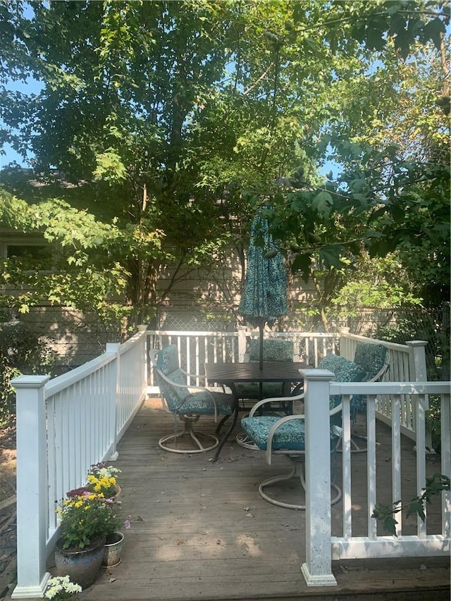 view of wooden deck