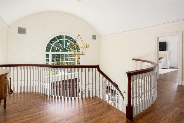778 Sleepy Hollow Rd, Briarcliff Manor, NY 10510 - staircase featuring vaulted ceiling and wood finished floors