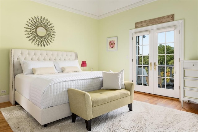 778 Sleepy Hollow Rd, Briarcliff Manor, NY 10510 - bedroom with french doors, crown molding, wood finished floors, and access to outside
