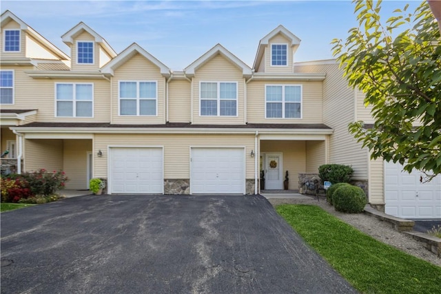 view of property with a garage