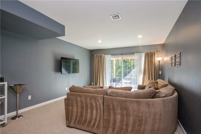 view of carpeted living room