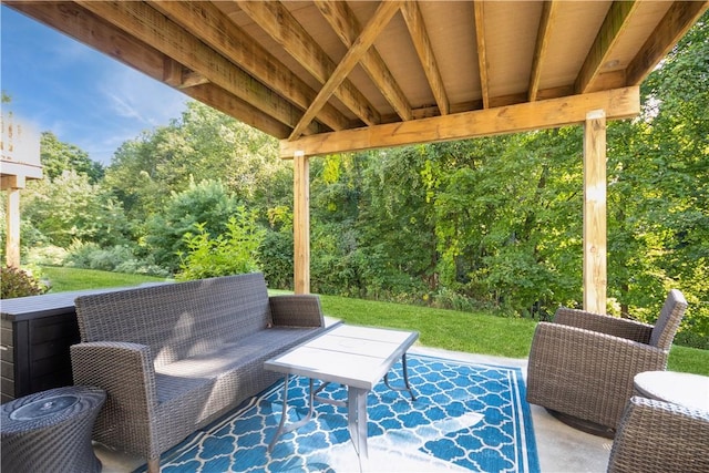 view of patio with outdoor lounge area