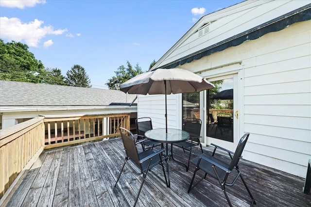 view of wooden deck