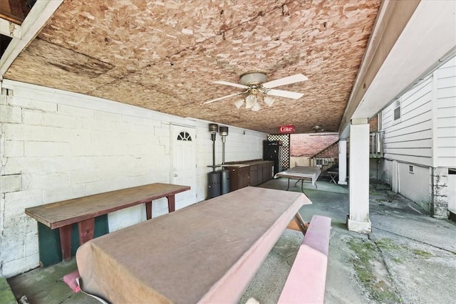 view of patio / terrace with ceiling fan