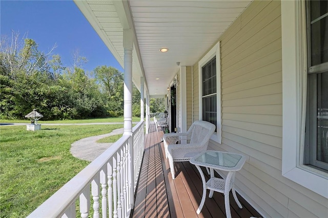 balcony with covered porch