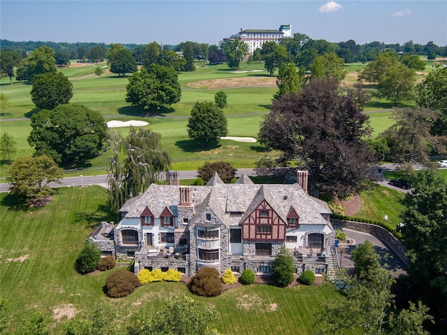 aerial view with golf course view