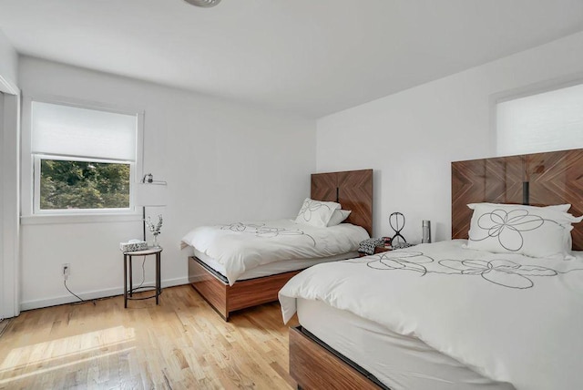 bedroom featuring light hardwood / wood-style floors