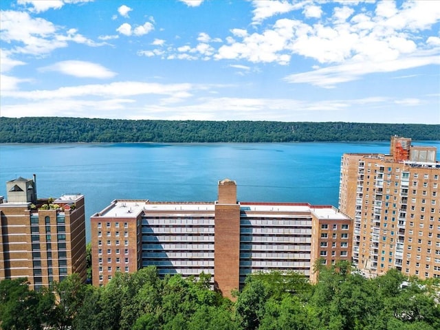 2575 Palisade Ave Unit 2G, Bronx, NY 10463 - water view featuring a heavily wooded area
