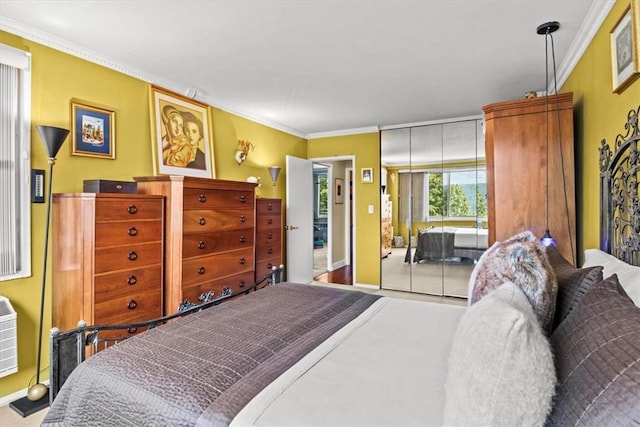 2575 Palisade Ave Unit 2G, Bronx, NY 10463 - bedroom featuring crown molding and a closet