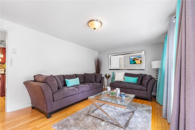 living room featuring hardwood / wood-style flooring