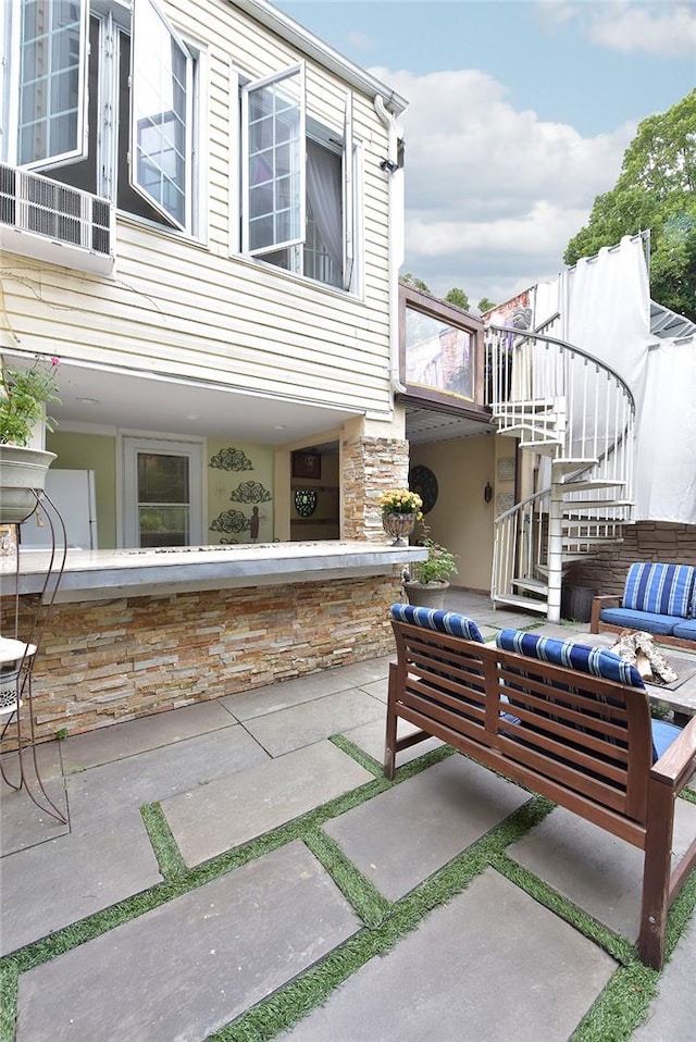 view of patio with an outdoor hangout area