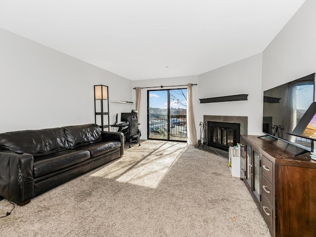 view of carpeted living room