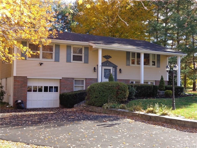 split foyer home with a garage