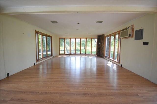 spare room with a healthy amount of sunlight and light wood-type flooring