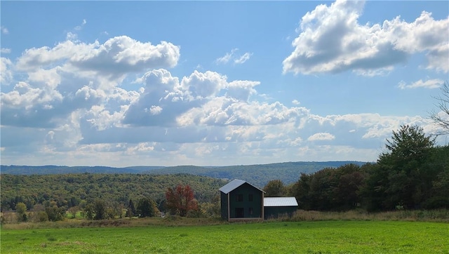 mountain view with a rural view