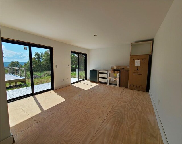 unfurnished living room with a wealth of natural light