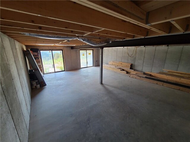 view of basement