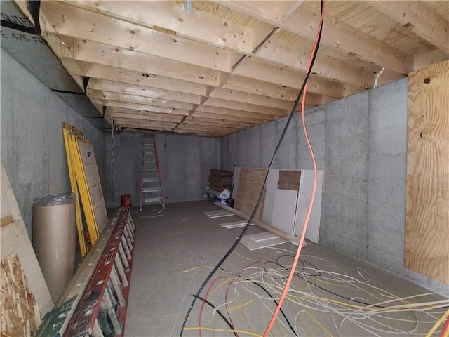 view of basement