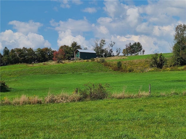 view of yard featuring a rural view