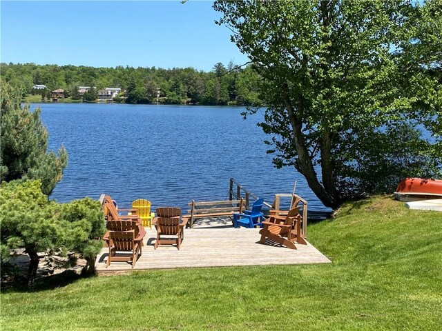 1192 State Route 52 Unit 18, Loch Sheldrake, NY 12759 - dock with a yard and a water view