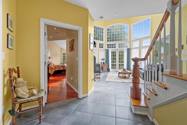 corridor featuring tile patterned floors