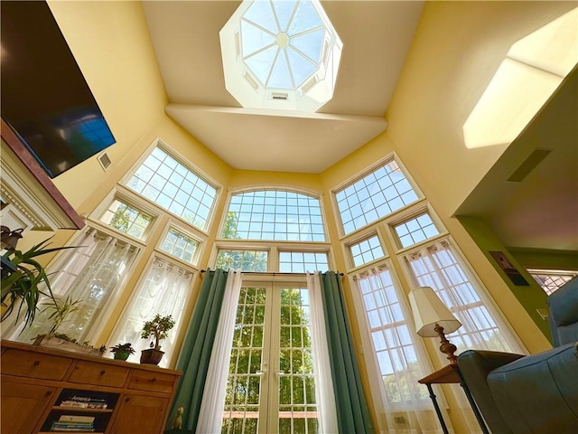 interior space with french doors