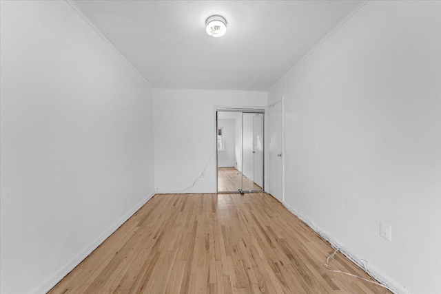 interior space with light hardwood / wood-style flooring