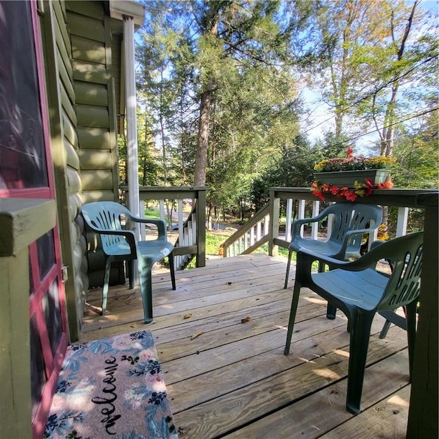 view of wooden deck