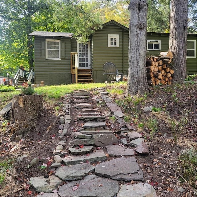 view of rear view of property