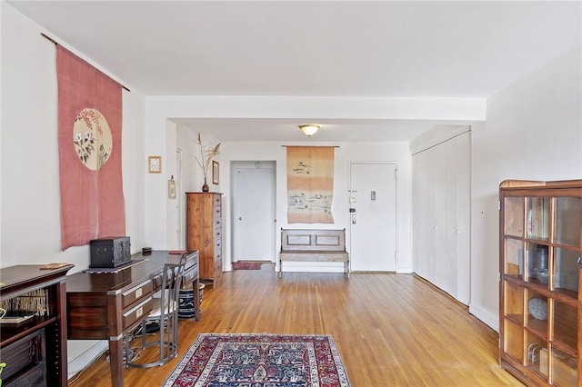 interior space featuring light hardwood / wood-style flooring