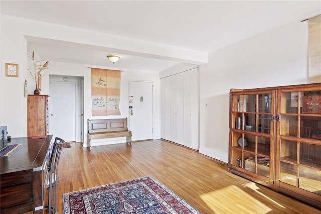 interior space featuring hardwood / wood-style flooring