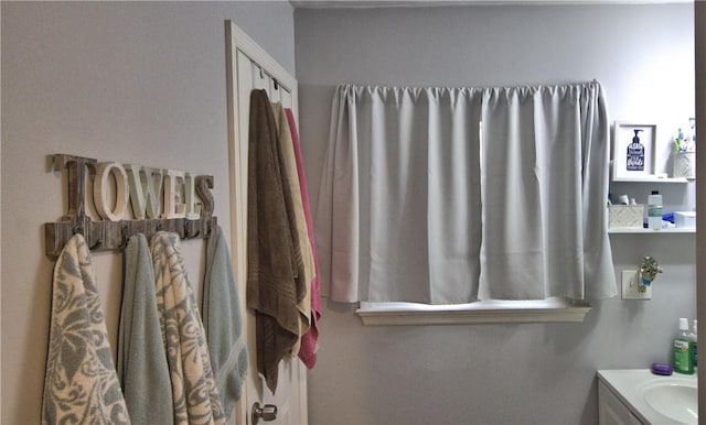 bathroom with vanity