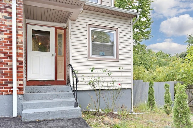 view of doorway to property