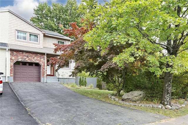 view of front of home featuring a garage