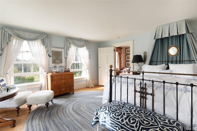 bedroom featuring hardwood / wood-style floors