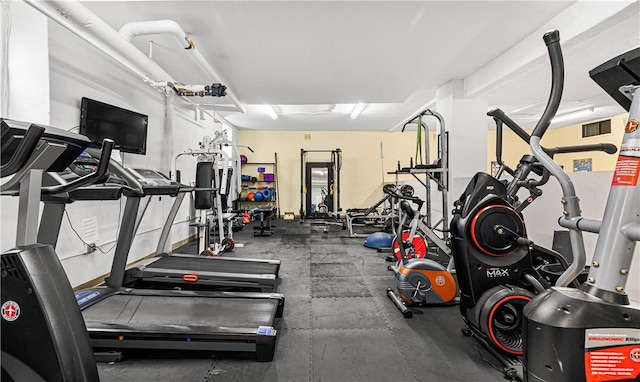 view of exercise room