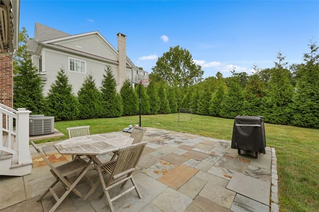 view of patio with central AC unit