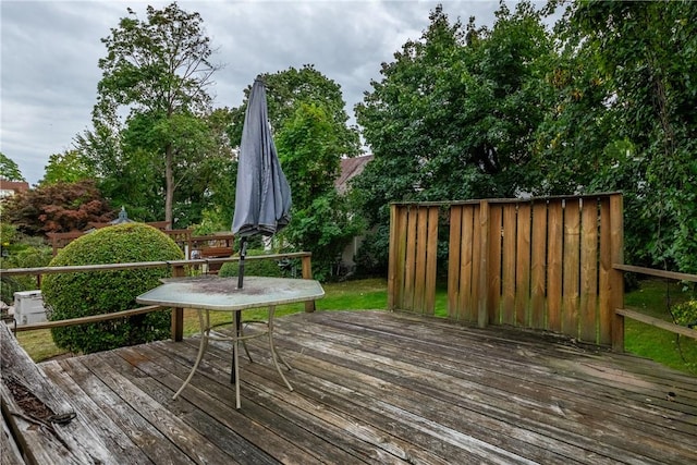 view of wooden terrace