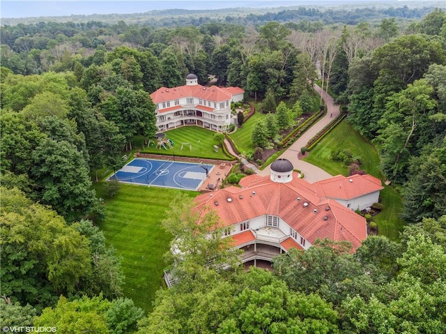 birds eye view of property