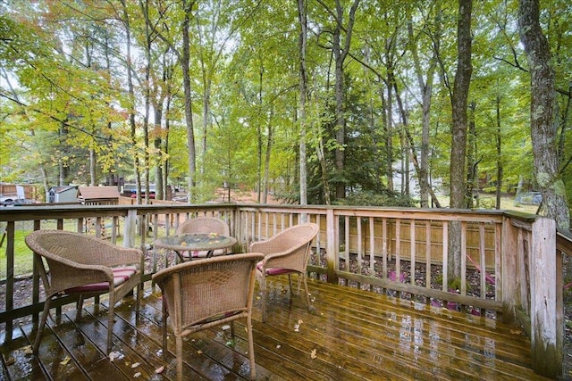 view of wooden terrace