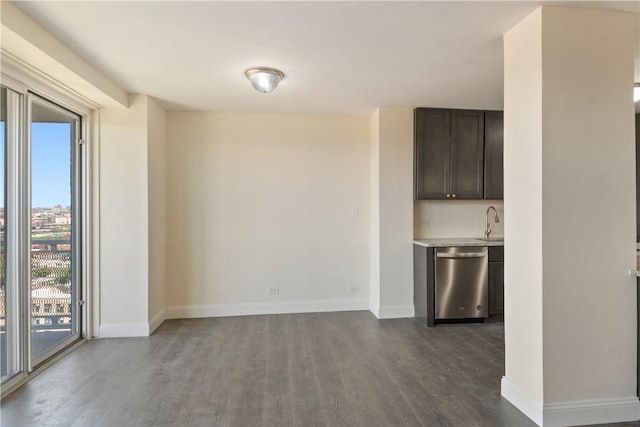 interior space featuring dark hardwood / wood-style floors