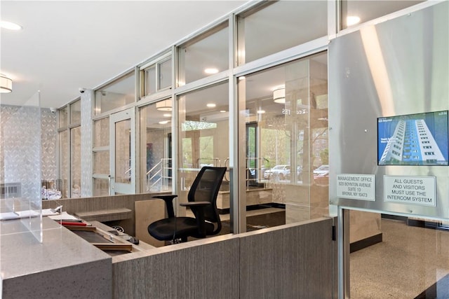 view of reception area