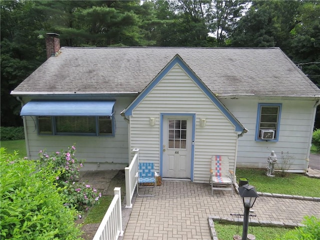 view of front of home with a patio area