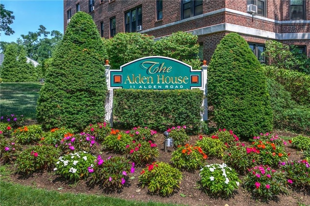 view of community sign