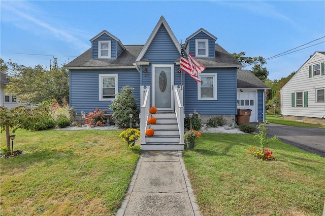 view of front of house with a front yard