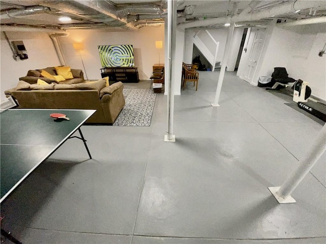 view of basement