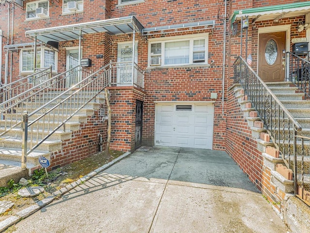 view of property featuring a garage