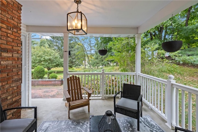 view of sunroom