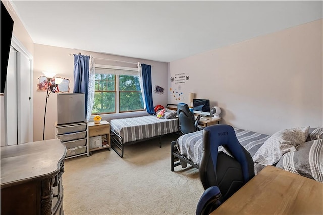 view of carpeted bedroom