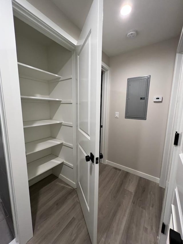 closet with electric panel